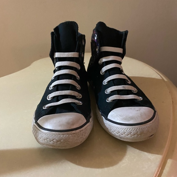 Chuck Taylor All Star Pride in Black and University Red Sz6  Multi Color Hightop - Picture 3 of 8